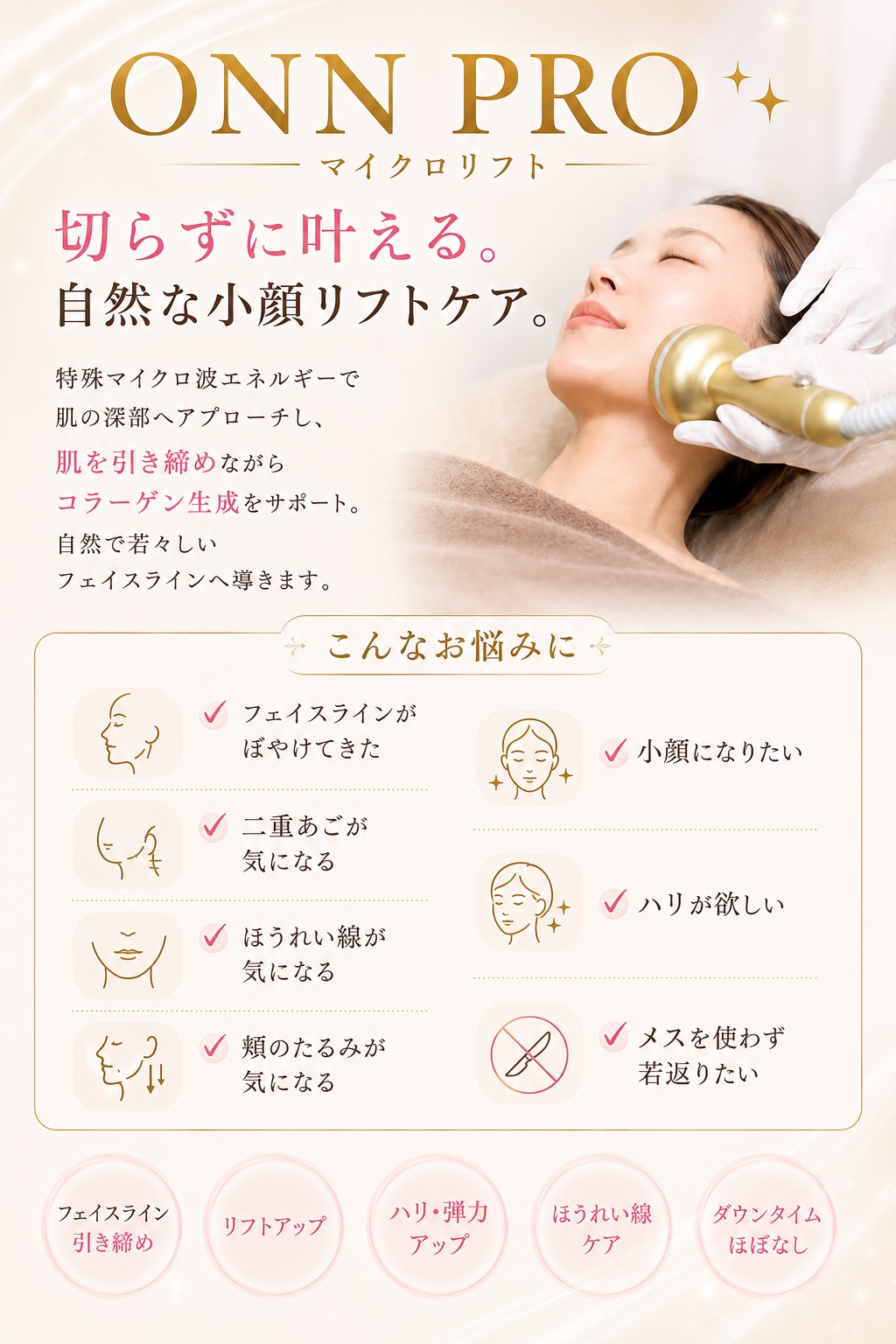 ONN PRO このような肌悩みにおすすめ